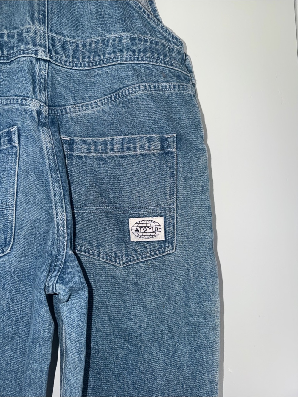 ATWYLD Outlier Vintage Indigo Denim Overalls Size Small Utility Carpenter - Picture 9 of 11